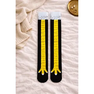 Calcetines Altos hasta la Rodilla con Diseño de Patas de Pollo para Niñas, Transpirables, Tejidos, para Uso Diario, con Logotipo Personalizado, Talla Única, para Primavera - Product Image 2