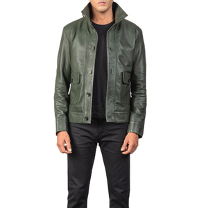 Blouson Bomber en Cuir Souple de Haute Qualité pour Homme, Nouveau Style, Col Montant, Vêtement d'Hiver, Style Urbain, Respirant, Coupe-Vent, Personnalisable OEM - Product Image 1