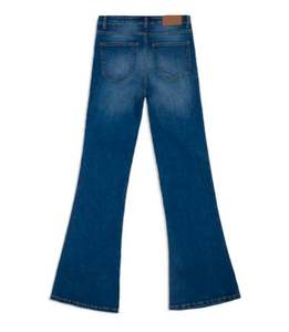 High Quality Customize Dark <b>Blue</b> <b>Women's</b> Denim Pants One Button Baggy Wide Leg Straight Denim <b>Jeans</b> Pants For <b>Women</b> - Product Image 6