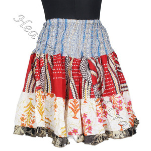 Direct du fournisseur Gypsy Patchwork Mini Rara jupe Hippy Boho Festival Boho Style femmes coton Patch travail 20 pouces Mini Patch - Product Image 6