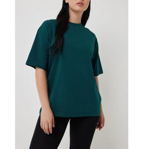 Camiseta de Mujer 100% Algodón, Cuello Redondo, Manga Corta Clásica, Transpirable, Ajuste Holgado, con Logotipo, Exportación de Proveedor de BD - Product Image 4