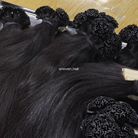 Rambut Vietnam V TIP Harga Pabrik Terlaris 100% Rambut Asli Tebal dari Akar Hingga Ujung, Ujung Rambut Penuh