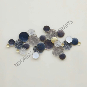 Arte de pared de Metal Sunburst geométrico contemporáneo diseño tradicional moderno para sala de estar y comedor decoración Formato de hierro - Product Image 4