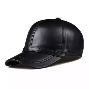 Casquette de sport en cuir de chèvre 100% personnalisée avec logo, nouvelle conception, 6 panneaux, respirante, imperméable, réglable, unisexe, OEM - Product Image 5