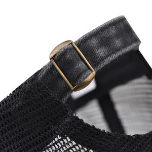 Casquette de camionneur en toile non structurée à 6 panneaux pour hommes, chapeau vierge uni avec logo imprimé et broderie personnalisée pour tenue décontractée, vente en gros - Product Image 6