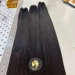 Paquets de cheveux lisses tissés en os Fournisseur de cheveux humains vietnamiens Meilleure vente Couleur noire Couleur noire naturelle vierge crue - Product Image 2