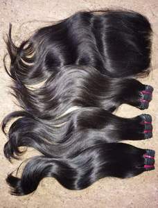 Paquets de cheveux Remy indiens vierges naturels Texture soyeuse douce non traitée Extensions épaisses sans enchevêtrement - Product Image 3