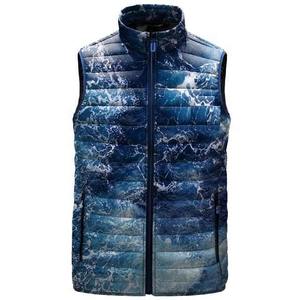 Chaleco Acolchado de Invierno con Cierre y Logotipo Personalizado, Chaqueta Informal de Lona con Cuello Alto para Hombre, con Capucha y Bolsillos - Product Image 6