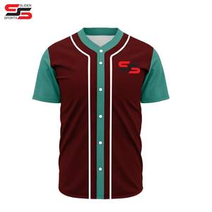 ชุดเครื่องแบบ OEM สำหรับผู้ชายเสื้อซอฟต์บอลผ้าเจอร์ซีย์ไล่ระดับสีสำหรับใส่เล่นเบสบอลขายส่ง - Product Image 1