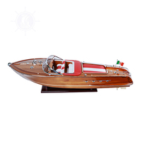 Maqueta de Barco Riva Aquarama de 80 cm, Réplica Náutica de Cedro Pintada a Mano con Soporte de Exhibición, Regalo Decorativo Coleccionable, Vietnam