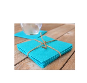 Linen Coaster Best Quality Fabric New Design Linen coaster for <b>Table</b> Breakfast Juice <b>Glass</b> Linen coaster - Product Image 4