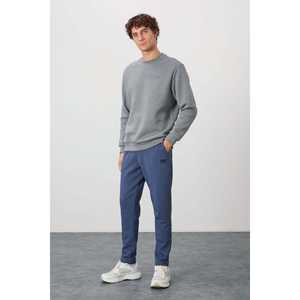 Sweat-shirt gris mélangé brossé pour homme Omar 88137, tissu French Terry, matière polyester/coton - Product Image 4