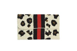 Bordado de cuentas de moda rosa claro o caliente con estampado dorado leopardo abeja bolso de hombro con trabajo hecho a mano elegante nuevo diseño de la India - Product Image 4