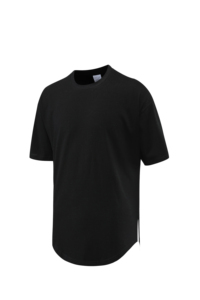 Camiseta de algodón 100% Premium de alta calidad con dobladillo caído, camiseta de hombre con dobladillo redondo y camiseta de gran tamaño de estilo largo para hombre - Product Image 2