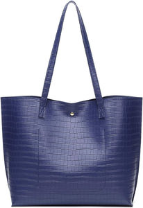 Bolso de Mano de Piel de Cocodrilo Genuina, Ligero, con Cierre, Diseño de Moda para Mujer, Casual, Ideal para Viajes, Desmontable - Product Image 3