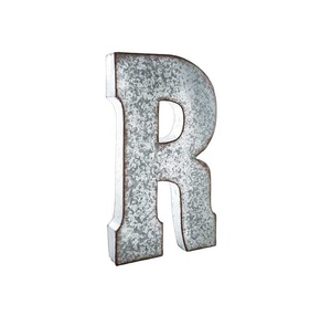 Alta demanda decoración del hogar calidad 'P' letras de pared de Metal galvanizado letras decorativas montadas en la pared para la venta - Product Image 3