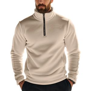 2025 été nouveau à la mode hommes sweats à capuche simple décontracté ample respirant mode couleur unie fermeture éclair à manches longues à capuche - Product Image 2