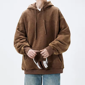 Streetwear décontracté de haute qualité pour hommes, sweats à capuche délavés à l'acide, sweats à capuche délavés à l'acide de style hip hop pour hommes - Product Image 5