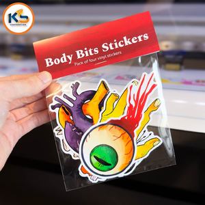 OEM Custom Waterproof Eco-friendly <b>Vinyl</b> Custom <b>Sticker</b> Packs Header Card | Retail-Ready Poly Bag Packaging for Branding Gifts - Product Image 5
