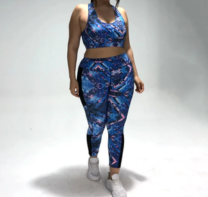 Ensemble de yoga deux pièces pour femmes, absorbant et respirant, leggings de fitness et haut de soutien-gorge pour les entraînements de gym - Product Image 4