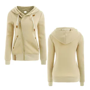 High Quality Customizable Fashion Winter Full Zip Hoodie for Women DIRECT FROM SUPPLIER - OEM Service Custom logo and design