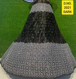 Lehenga choli ชุด jarkan Flair butti งานปักยาวขอบตาข่ายสำหรับงานปาร์ตี้ฤดูหนาว - Product Image 5