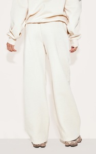 100% algodón logotipo personalizado crema 2 piezas mujer Boxy bordado chándal conjunto de longitud completa mujer 2 piezas Jogger & Sweatsuit conjunto - Product Image 2