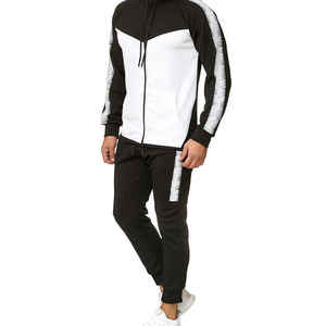 Custom Sweat Jogger Stacked Pant Set Chándales Verano Sweatsuit Desgastado Bordado Sudadera con capucha y pantalones acampanados Conjuntos para los hombres - Product Image 5