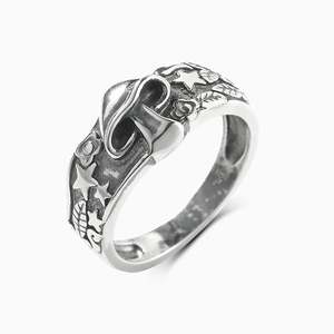 Jeulia Vintage Mushroom Gold Plated Sterling <b>Silver</b> <b>Band</b> <b>Ring</b> - Product Image 3