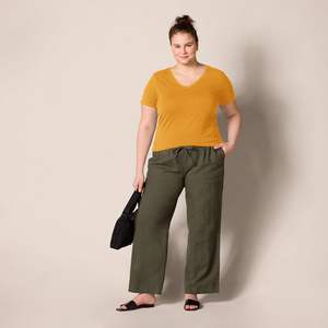 Dynamic Women Summer Tshirt Slim Fit Soft Plus Size Breathable Eco-Friendly Light Motion Easy Flex Sleek Clean Line Modern Feel - Product Image 6