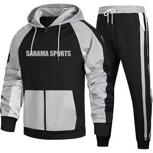 Survêtement deux pièces personnalisable avec logo, nouveau style, pour homme, survêtement surdimensionné et lourd - Product Image 2