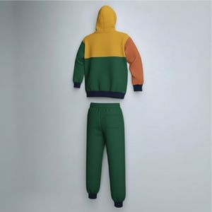 90s Style <b>Retro</b> <b>Tracksuit</b> Set Heavyweight Cotton Fleece Oversized Plain Blank Hoodie Jogger Set USA Europe Market Trend Top - Product Image 2
