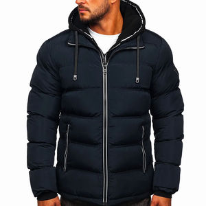 Veste matelassée à capuche pour homme, design personnalisé OEM, toile de haute qualité, col montant, manteau d'hiver, fermeture éclair, antibactérien, style urbain - Product Image 1