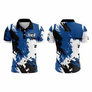 Polo OEM con logotipo personalizado para hombre, 100% poliéster, secado rápido, impresión por sublimación, ropa deportiva de alta calidad para adultos - Product Image 4