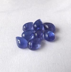 Tanzanite bleue naturelle en forme de poire Cabochon coupe 3x4mm pierre précieuse en vrac pour bijoux - Product Image 3