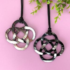 Collier Corne de Buffle de Designer Derniers Bijoux de Mode Résine d'Ambre Os Agate Couleur Miel Design Naturel Inde Colliers agate - Product Image 5