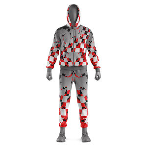 Sudadera con capucha transpirable ligera y deportiva informal con estampado de primavera personalizada, pantalones de chándal holgados, traje para correr, jersey con capucha - Product Image 1