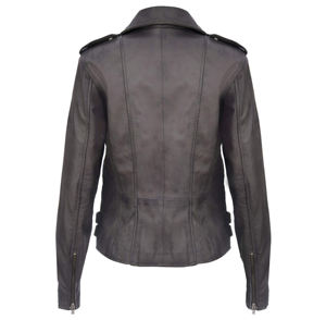 2026 chaqueta de cuero de motorista genuino de alta calidad para mujer Slim Fit y logotipo personalizado disponible Costura Premium, manga larga - Product Image 6