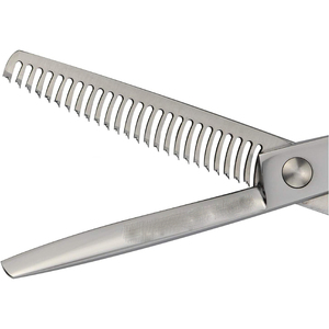 Ciseaux à effiler finition polonais allemand en acier inoxydable ciseaux à effiler avec peigne et étui en cuir PU - Product Image 6