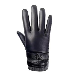 New 2022 <b>Men</b> Business Sheepskin Leather Thermal <b>Gloves</b> Winter Full Finger <b>Touch</b> <b>Screen</b> Brown Casual Sports Travel Riding - Product Image 3