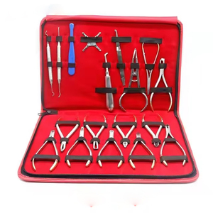 Juego de instrumentos de ortodoncia dental profesional, juego de herramientas dentales de acero inoxidable, 18 Uds. - Product Image 1