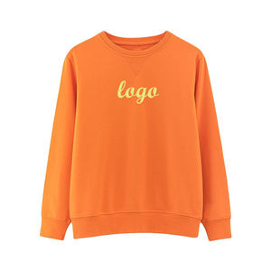 OEM sudaderas de gran tamaño cuello redondo bordado Logo suelto gota hombro manga larga sudaderas con capucha personalizada mujer sudadera de algodón - Product Image 5