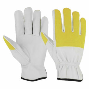 Venta caliente Guantes DE TRABAJO DE MONTAJE Durable Cuero de grano de cabra Guantes de seguridad de construcción suaves y cómodos con revestimiento de látex - Product Image 5