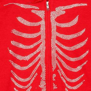 Sudadera con capucha personalizable para mujer con diamantes de imitación Bling Sparkle Crystal Rhinestone bordado Logo 100% algodón orgánico para invierno - Product Image 6