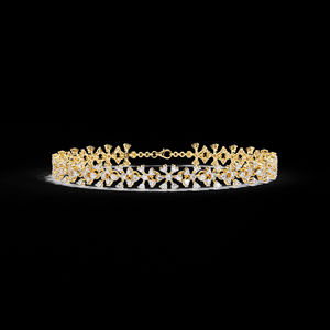 Pulsera de diamantes cultivados en laboratorio de estilo clásico en oro amarillo de 14 quilates Joyería de moda con regalo de estilo clásico elegante para cualquier ocasión - Product Image 1
