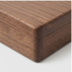 Boîte à bijoux en bois d'acacia avec couvercle, finition naturelle, étui de rangement rectangulaire pour accessoires - Product Image 6