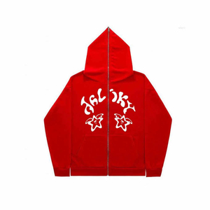 Sweat à capuche zippé pour homme en coton mélangé lourd, personnalisable, avec impression personnalisée, couleur unie - Product Image 1