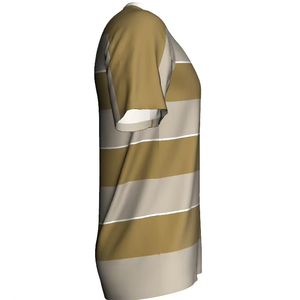 Camiseta de Fútbol a Rayas con Cuello en V para Hombre, Manga Corta, Corte Regular, Ropa Deportiva para Todas las Temporadas - Product Image 3
