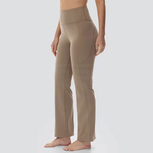 Factory Made High Waisted <b>Gym</b> <b>Flare</b> <b>Leggings</b> Compression Tight Push Up Women <b>Leggings</b> Spandex Nylon Material <b>Legging</b> - Product Image 1
