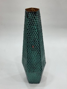 Florero de suelo con textura de aluminio verde Art Deco moderno, decoración de boda para el hogar, jarrones de Metal de tamaño personalizable - Product Image 2